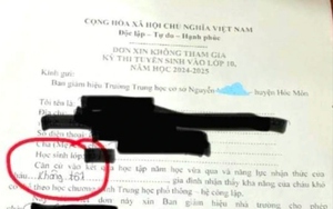 Xác minh việc phát đơn “ép” học sinh học không tốt không thi vào lớp 10