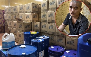 Triệt phá kho hàng Thái Lan giả: Thu hơn 2 tấn hóa chất, tem vỏ, 10.000 can nước giặt, nước rửa bát...