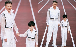 Con trai Đàm Vĩnh Hưng làm vedette, xuất hiện đáng yêu bên cạnh bố trên sàn catwalk