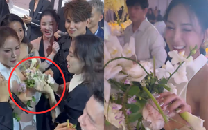 2 khách mời lao vào tranh giành hoa cưới đến tả tơi trong đám cưới của Midu gây tranh cãi