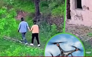 Chồng dùng flycam bắt quả tang vợ ngoại tình với sếp trong ngôi nhà đổ nát