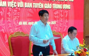 Thường trực Ban Bí thư Lương Cường làm việc với Ban Tuyên giáo Trung ương