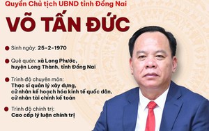 Tiểu sử đồng chí Võ Tấn Đức, Phó Bí thư Tỉnh ủy, Quyền Chủ tịch UBND tỉnh Đồng Nai