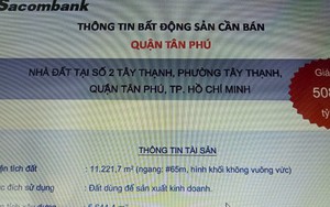 Sacombank bán đấu giá nhiều tài sản có giá trị lớn