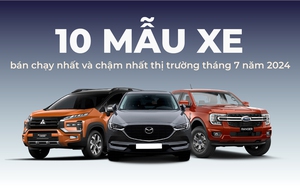 Mitsubishi XForce, Toyota Vios "gây bão" tháng 7, "vua bán tải" mất ngôi vương