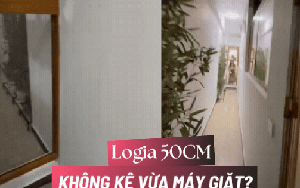 "Choáng" với căn chung cư có loggia SIÊU BÉ, 1 người đứng còn chật