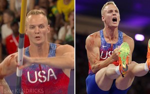 VĐV nhảy sào Olympic gây choáng với hình ảnh bê bết máu, thi đấu vẫn giành huy chương