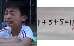 Con làm phép tính "1 + 5 + 5 = 11" bị cô giáo gạch đỏ, bố tưởng cô chấm nhầm, gọi điện hỏi và cái kết "bức xúc"