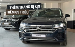 VW Touareg bản mới về đại lý: Giá 2,788 tỷ ngang GLC 300, có đèn ma trận, mâm to, treo khí nén