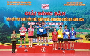 Bóng bàn CAND - T&T về nhất toàn đoàn với 14 HCV giải trẻ quốc gia