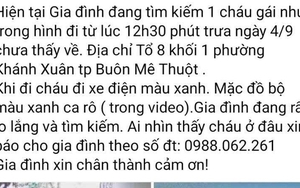 Tìm kiếm nữ sinh cấp 2 rời nhà trước ngày khai giảng