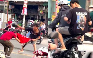 [CLIP] Tài xế xe ôm công nghệ bị đánh tới tấp sau va chạm nhẹ trên đường