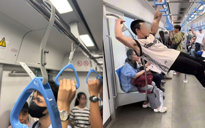 Hình ảnh khó hiểu của nam thanh niên cơ bắp trên tuyến Metro số 1