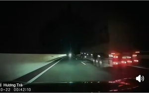 Ô tô phóng ngược chiều trên cao tốc Móng Cái - Vân Đồn suýt gây tai nạn thảm khốc