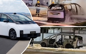 Xe ô tô điện Trung Quốc bất ngờ bốc cháy chỉ còn trơ khung thép khi đang chạy mà không hề có va chạm!