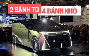 Nhìn tận mắt Lexus LS concept hoàn toàn mới: Từ sedan thành MPV 6 bánh 'cực dị' khi 4 bánh sau nhỏ hơn 2 bánh trước