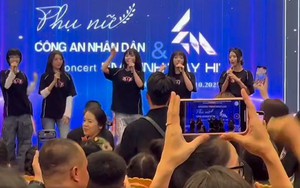 Dàn Em Xinh Say Hi giao lưu cùng hơn 500 cán bộ, chiến sĩ Công an Nhân dân, Bích Phương lại bị trêu