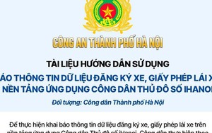Các bước khai báo thông tin đăng ký xe, GPLX qua ứng dụng iHanoi