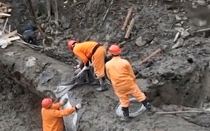 Người đàn ông đào được khúc gỗ đen sì tỏa ra mùi thơm, dài hơn 30m, nặng 60.000 kg: Cảnh sát lập tức phong tỏa hiện trường