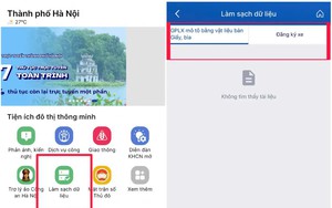 Hướng dẫn làm sạch dữ liệu phương tiện và Giấy phép lái xe qua ứng dụng “iHanoi”