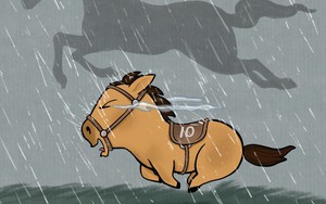 Dân mạng 'phát cuồng' với chú ngựa vừa khóc vừa 'chạy KPI, vượt ngàn chông gai'