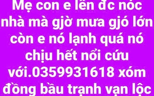 Ám ảnh đoạn clip không hình của 3 mẹ con ngồi trên nóc nhà cầu cứu suốt nhiều giờ