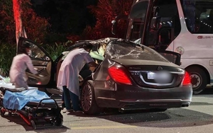 Tai nạn ở Quảng Ninh: Siêu xe Maybach biến dạng