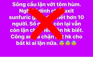 Bác tin 10 người tử vong vì đi vớt tôm hùm dính axit sunfuric