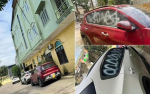 Xôn xao hình ảnh nhiều xe ô tô bị xịt sơn khi đậu bên đường