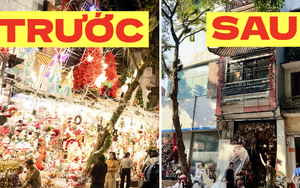 Cảnh tượng tại "phố Noel" trên Hàng Mã lúc này