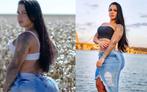 Nữ VĐV thể hình xinh như thiên thần nhưng nhìn xuống dưới thì sốc với vòng 3 siêu khổng lồ