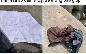 Xác minh thư tuyệt mệnh để lại bờ kè ở Cà Mau