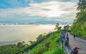 Cảnh tượng ngay lúc này ở Ba Vì, Hà Nội: Du khách trầm trồ nhận xét "Cả năm chỉ có 1 lần!"