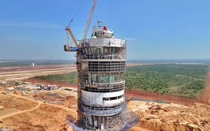 Cận cảnh 'búp sen thép' 3.500 tỷ đồng ở sân bay Long Thành đang tăng tốc về đích