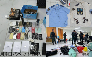 Ập vào 2 tòa nhà cao tầng, phát hiện 658 nghi phạm trong đường dây lừa đảo, thu giữ hàng loạt đồng phục cảnh sát, con dấu, điện thoại...