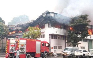 Cháy lớn tại Nhà máy Bia Hà Nội Habeco