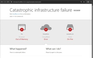Một khứa coder nào đó "rảnh nhưng có tâm" tạo hẳn công cụ giả trang lỗi Cloudflare và Internet lập tức bối rối