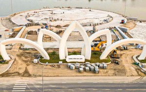 Công viên hơn 280 tỷ đồng ở Hà Nội lộ diện với cổng hoa sen 5 cánh