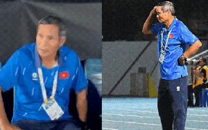 Chạnh lòng khoảnh khắc HLV Mai Đức Chung ho khan, mệt mỏi ở cabin ban huấn luyện