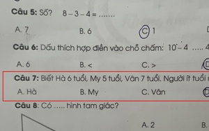 Bài Toán lớp 1 khiến phụ huynh “nhức đầu”, con làm sai nhưng nghe lời giải thích cũng rất hợp lý