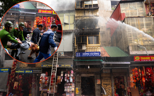 Hà Nội: Cháy lớn trên phố Hàng Mã ngày cuối năm, đôi nam nữ liều mình nhảy từ tầng cao thoát thân