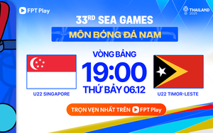 Xem TRỰC TIẾP bóng đá SEA Games 33: U22 Singapore vs U22 Timor Leste
