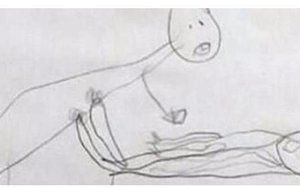 Con gái 6 tuổi đi học về vẽ một bức tranh, mẹ xem xong thì sợ suýt ngất, lập tức báo cảnh sát