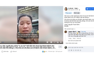 Sự thật về clip người phụ nữ ôm con khóc cầu cứu trước bệnh viện