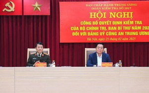 Công bố Quyết định kiểm tra với Đảng ủy Công an Trung ương