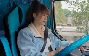 Hotgirl lái xe tải 30 tấn bon bon trên đường miền núi, bê gạch như cánh mày râu
