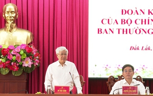 Đoàn kiểm tra của Bộ Chính trị làm việc với Ban Thường vụ Tỉnh ủy Đắk Lắk