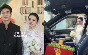 Quỳnh Lương thay váy cưới để lộ bụng lùm lùm, khoá môi cực ngọt theo chồng thiếu gia về dinh