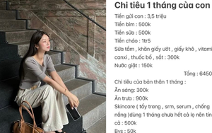 Bảng chi tiêu của mẹ 1 con khiến dân mạng “tròn mắt”, nhiều người khuyên thu nhập thế thà đi làm giúp việc còn hơn