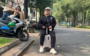 Xử lý người phụ nữ cưỡi vali ở trung tâm quận 1